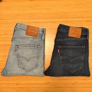 (2) Levi's 512 Slim Taper Premium Flex Denim Jeans 32x30